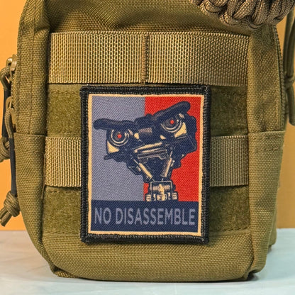 No Disassemble Funny Printed Morale Patch, 2x3" | Made in USA | VELCRO® Brand Hook Backing - LoneStar Adhesive