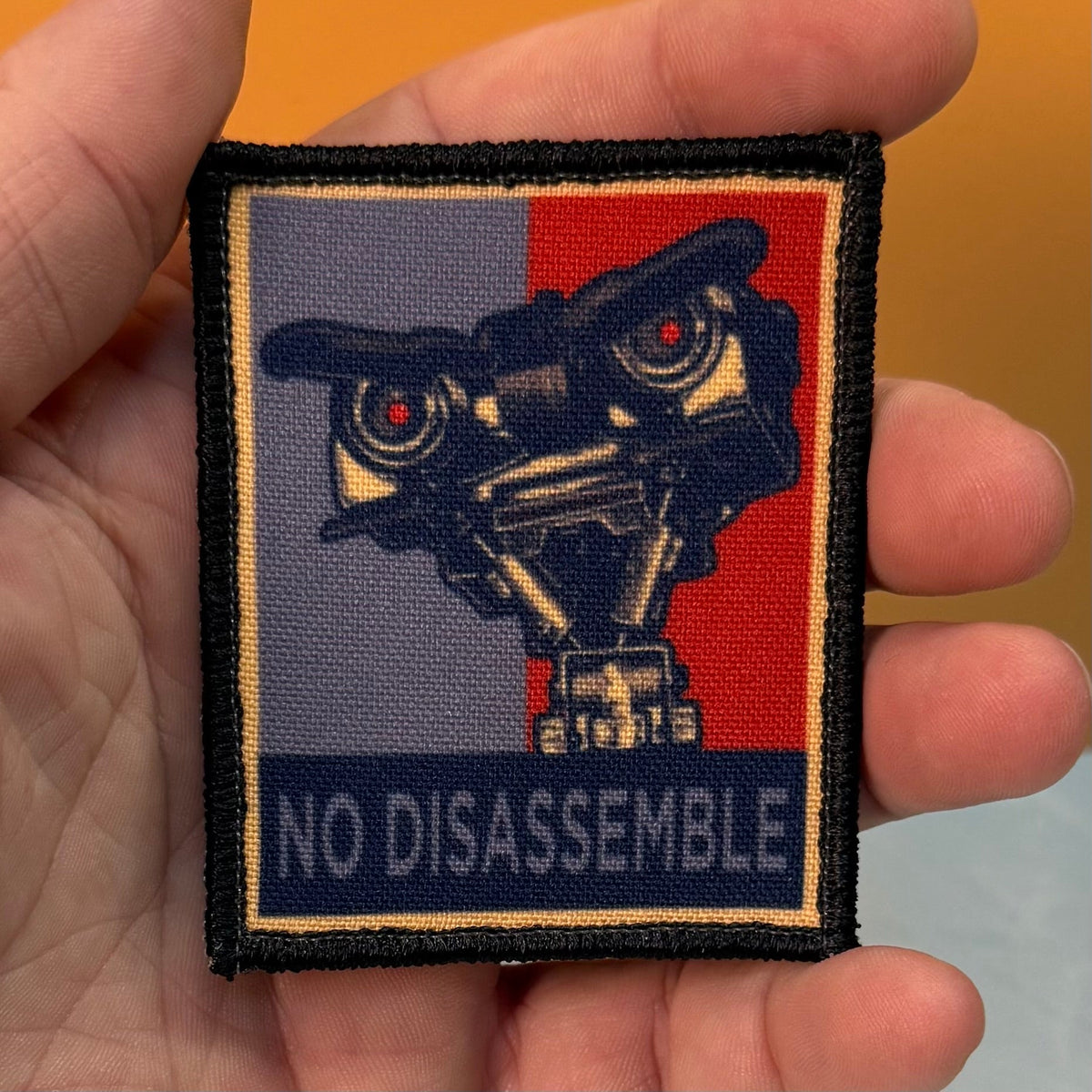 No Disassemble Funny Printed Morale Patch, 2x3" | Made in USA | VELCRO® Brand Hook Backing - LoneStar Adhesive
