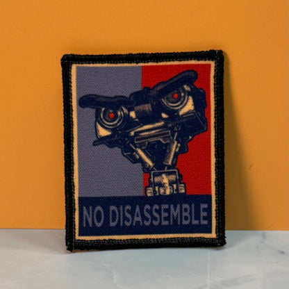 No Disassemble Funny Printed Morale Patch, 2x3" | Made in USA | VELCRO® Brand Hook Backing - LoneStar Adhesive