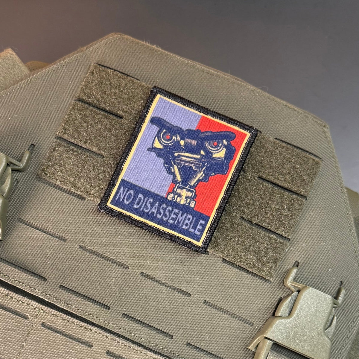 No Disassemble Funny Printed Morale Patch, 2x3" | Made in USA | VELCRO® Brand Hook Backing - LoneStar Adhesive