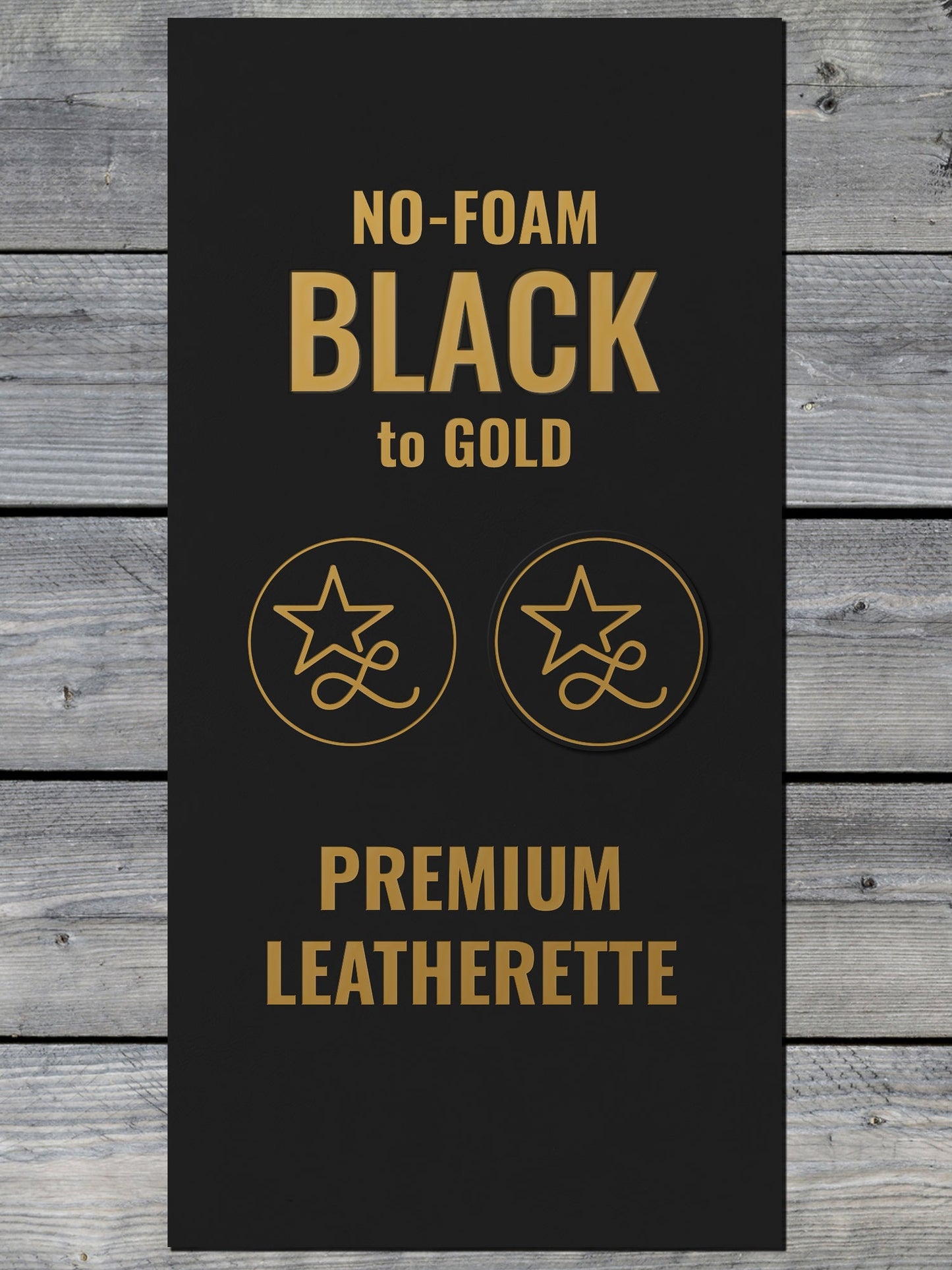 NO-FOAM Black/Gold Durra-Bull Leatherette Sheets (12x24) - #LoneStar Adhesive#