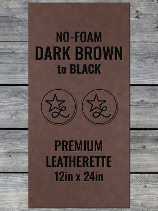 NO-FOAM Dark Brown/Black Durra-Bull Leatherette Sheets (12x24) - #LoneStar Adhesive#