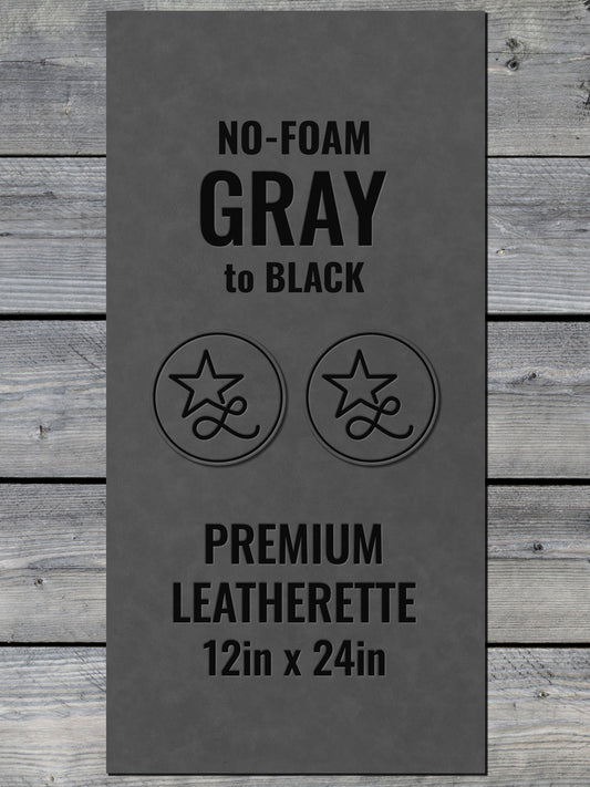 NO-FOAM Gray/Black Durra-Bull Leatherette Sheets (12x24) - #LoneStar Adhesive#