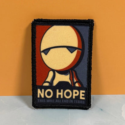 No Hope Meme Funny Morale Patch, Hitchhiker's Guide, 2x3" | Made in USA | VELCRO® Brand Hook Backing - LoneStar Adhesive