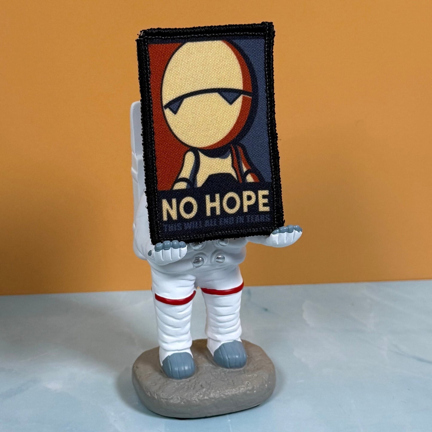 No Hope Meme Funny Morale Patch, Hitchhiker's Guide, 2x3" | Made in USA | VELCRO® Brand Hook Backing - LoneStar Adhesive