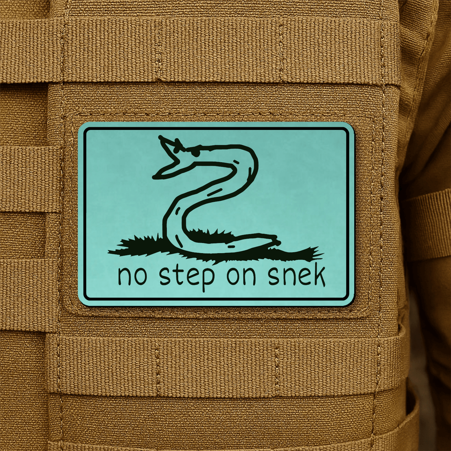 No Step On Snek Morale Patch 2"x3" Hook & Loop | Made in USA - LoneStar Adhesive