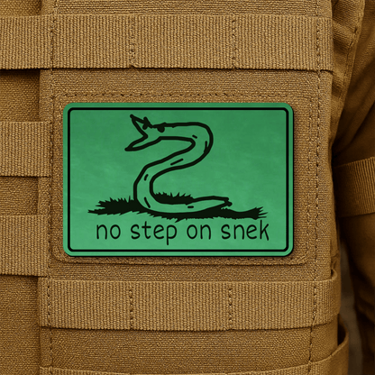 No Step On Snek Morale Patch 2"x3" Hook & Loop | Made in USA - LoneStar Adhesive