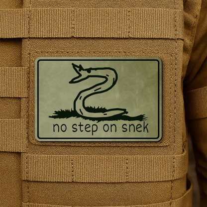 No Step On Snek Morale Patch 2"x3" Hook & Loop | Made in USA - LoneStar Adhesive