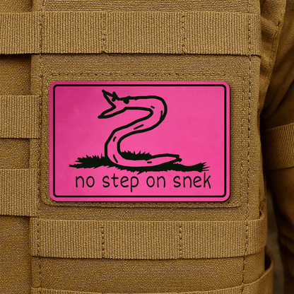 No Step On Snek Morale Patch 2"x3" Hook & Loop | Made in USA - LoneStar Adhesive