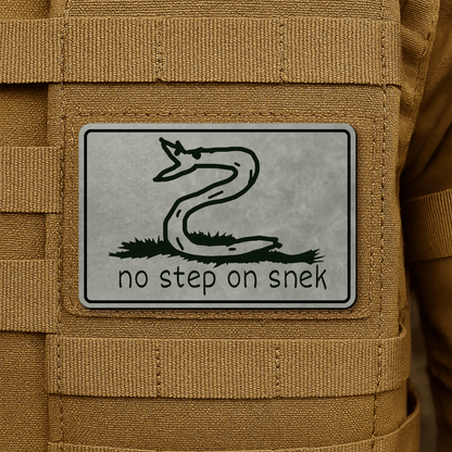 No Step On Snek Morale Patch 2"x3" Hook & Loop | Made in USA - LoneStar Adhesive