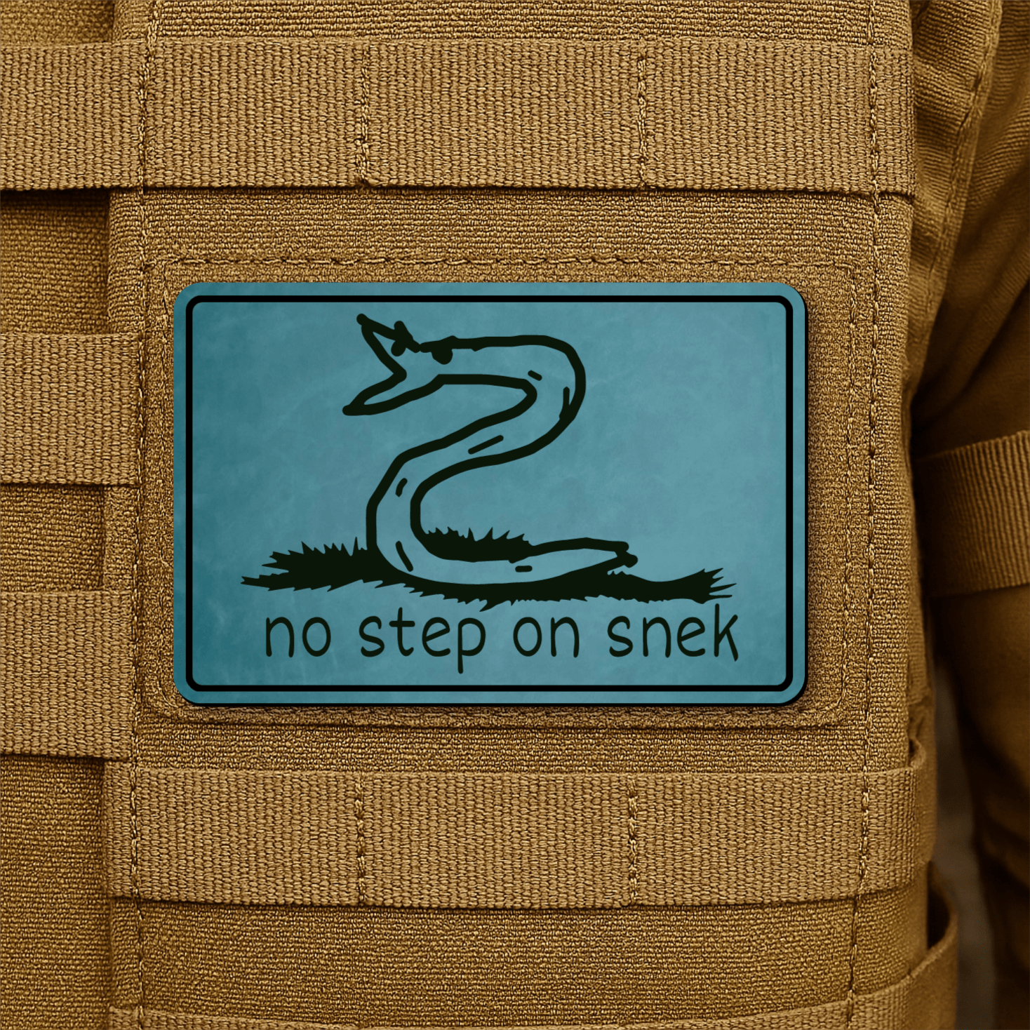 No Step On Snek Morale Patch 2"x3" Hook & Loop | Made in USA - LoneStar Adhesive