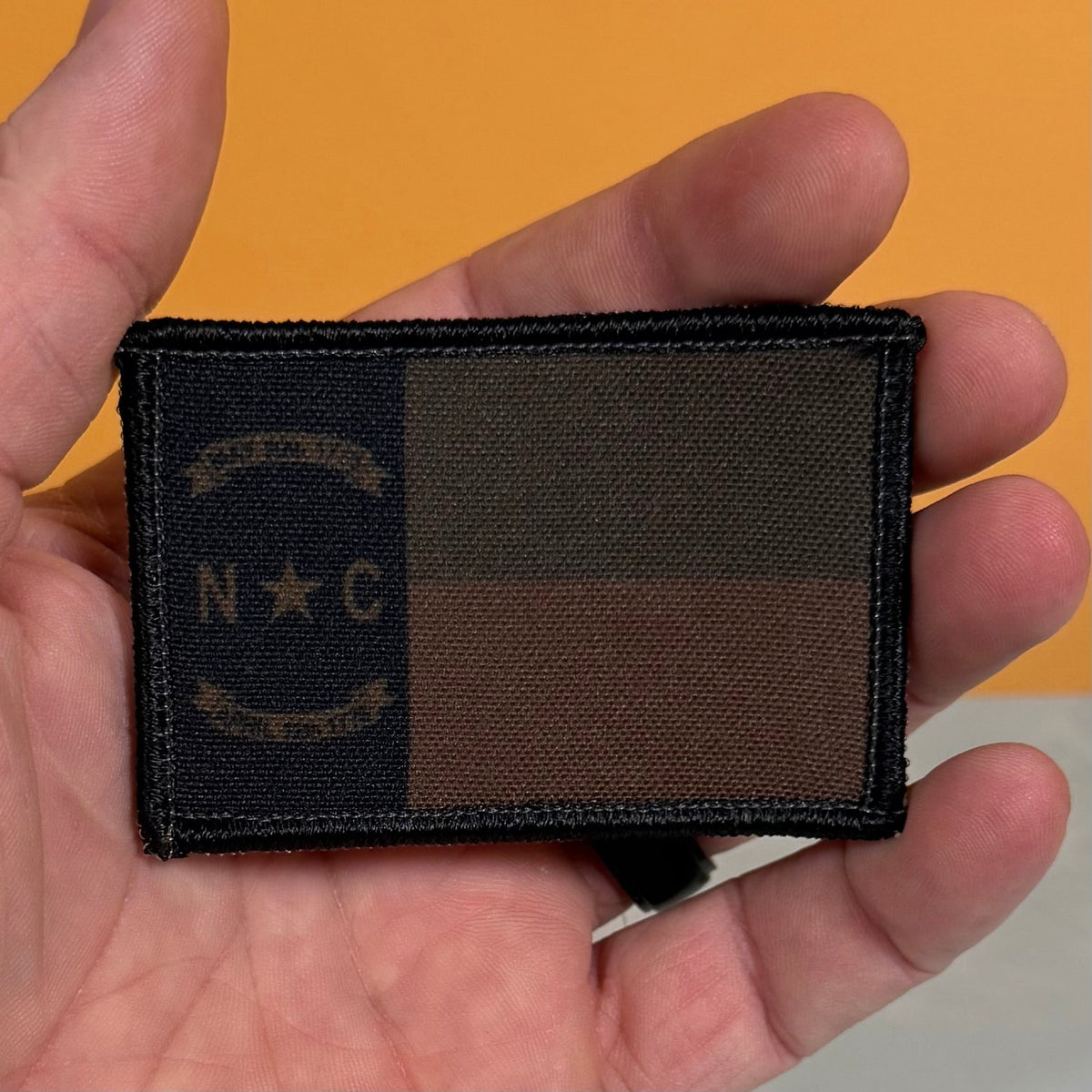 North Carolina State Flag Patch, 2x3" (Full Color & Tactical) | Made in USA | VELCRO® Brand Hook Backing - LoneStar Adhesive