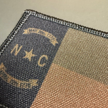 North Carolina State Flag Patch, 2x3" (Full Color & Tactical) | Made in USA | VELCRO® Brand Hook Backing - LoneStar Adhesive