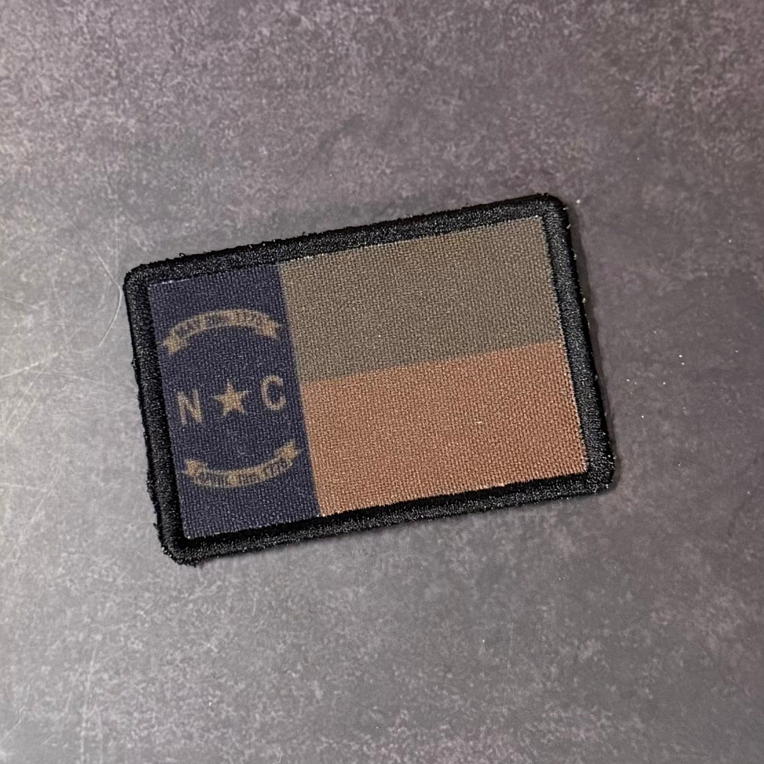 North Carolina State Flag Patch 2"x3" Hook & Loop | Made in USA | Pro-Print Full Color & Tactical Options - LoneStar Adhesive