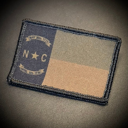 North Carolina State Flag Printed Morale Patch, 2x3" | VELCRO® Brand Hook Backing - #LoneStar Adhesive#
