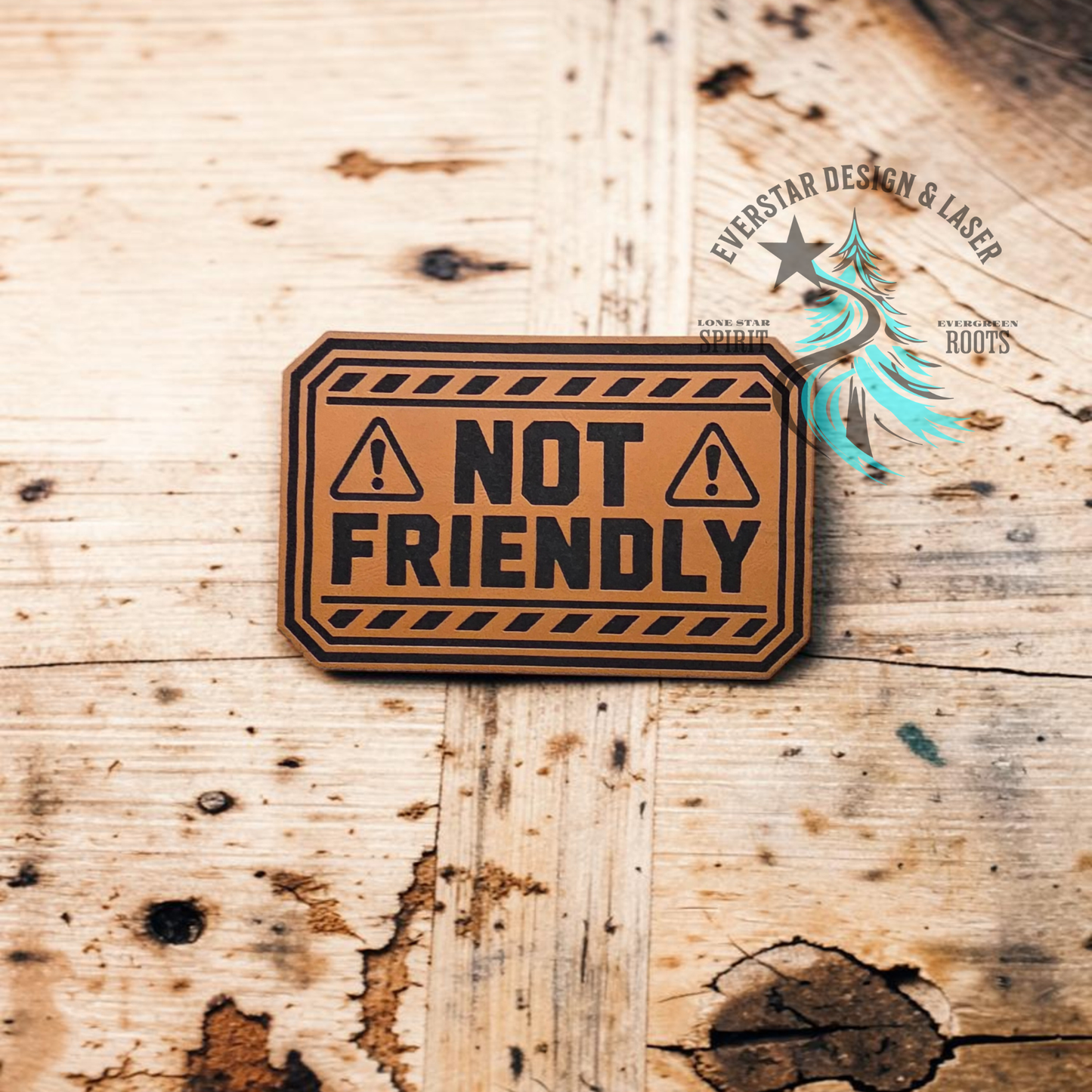 Not Friendly Leather Patch