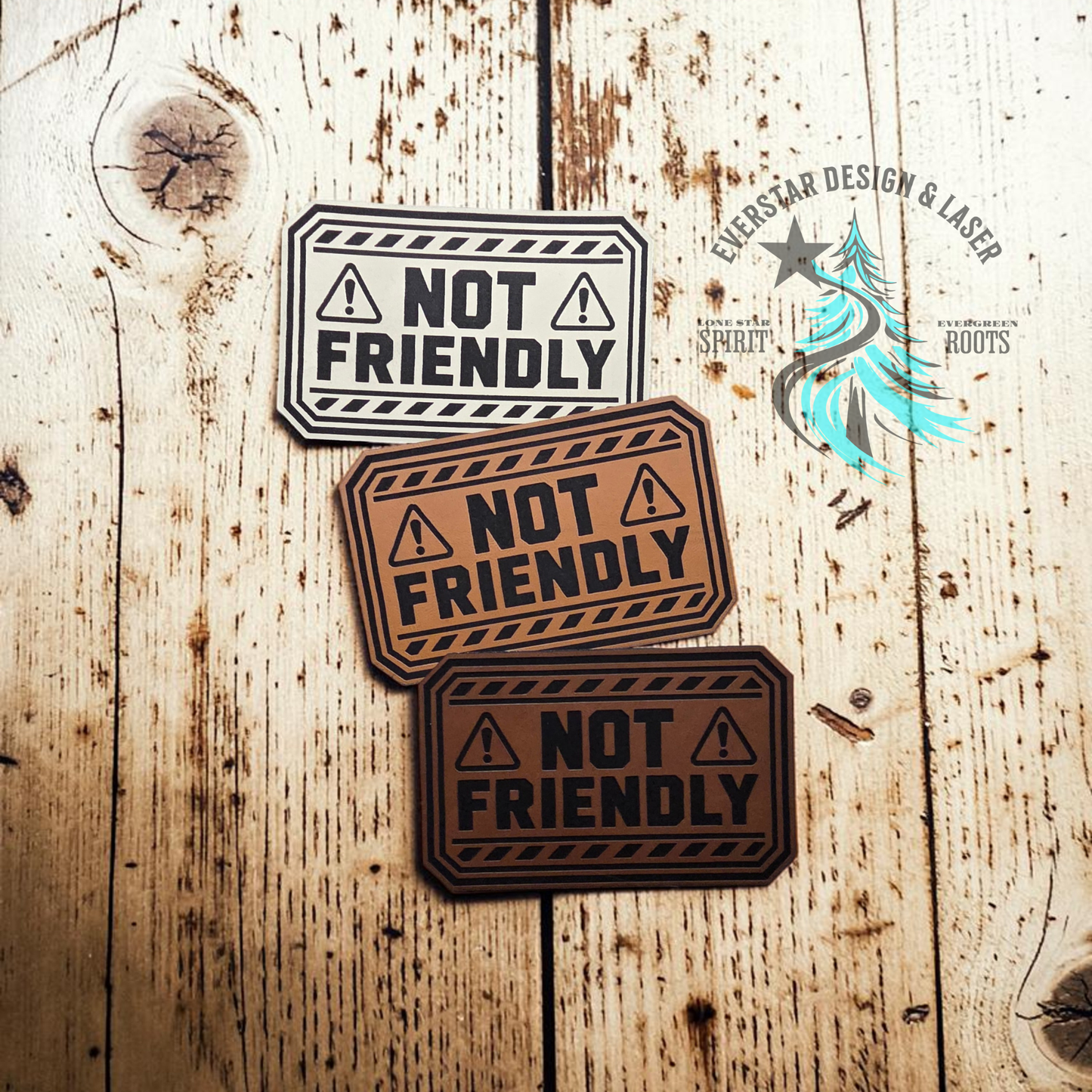 Not Friendly Leather Patch