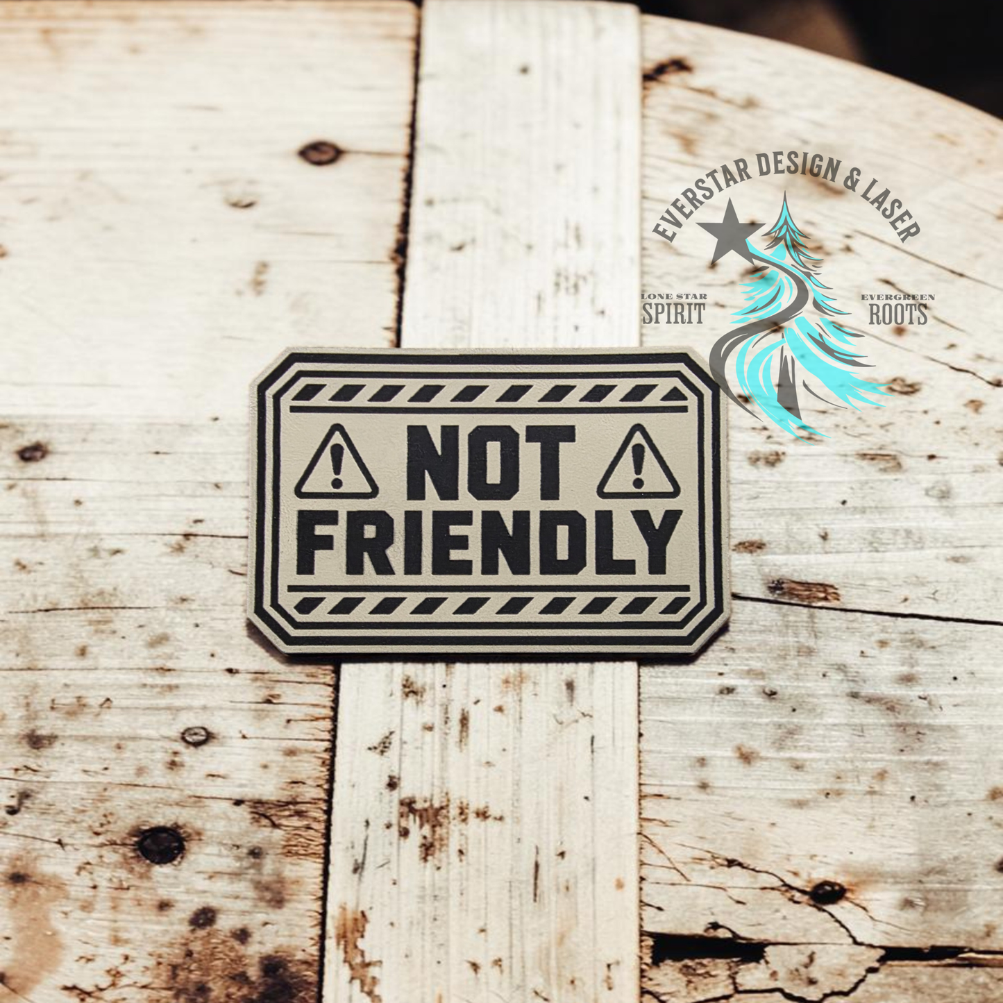 Not Friendly Leather Patch