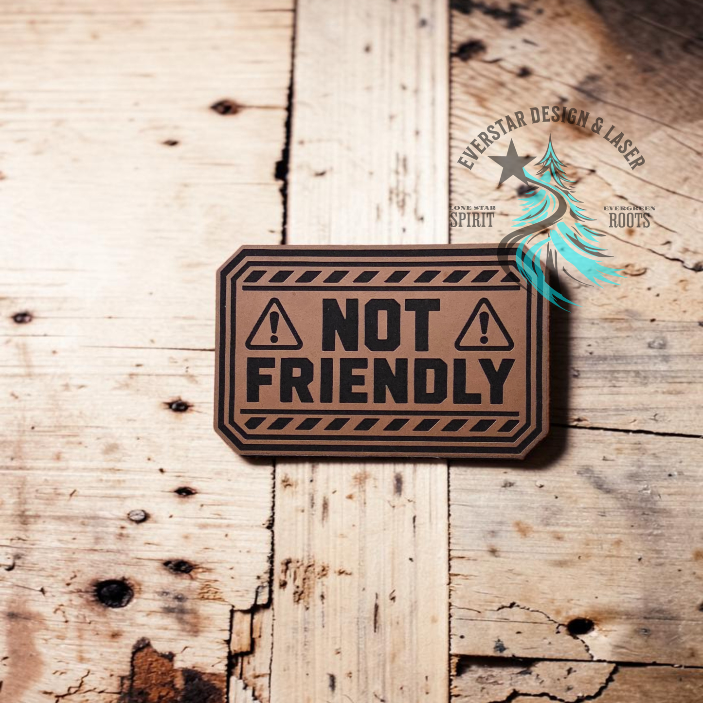 Not Friendly Leather Patch