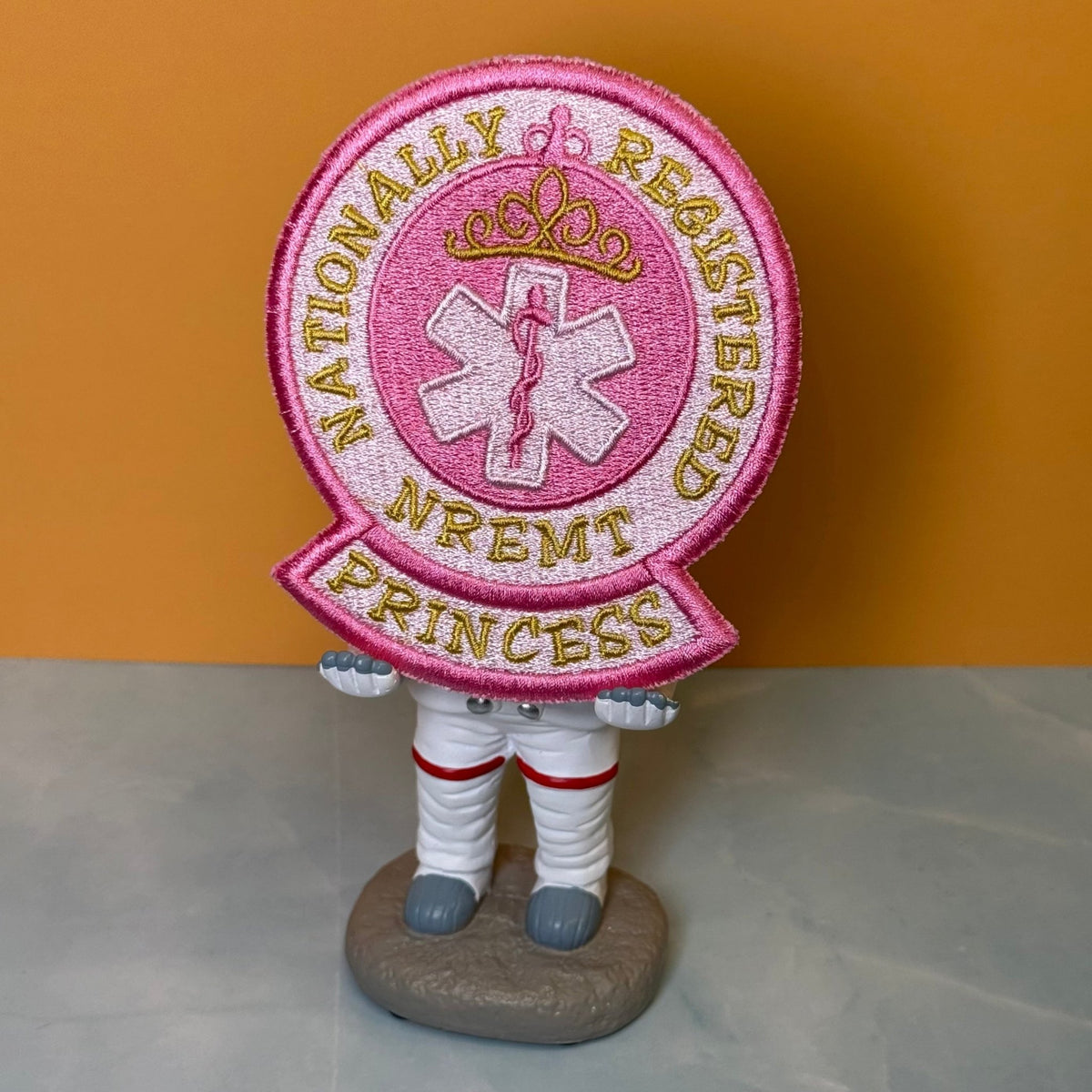 NREMT Princess Funny Medic Embroidered Morale Patch, 3.3x4" | VELCRO® Brand Hook Backing - #LoneStar Adhesive#