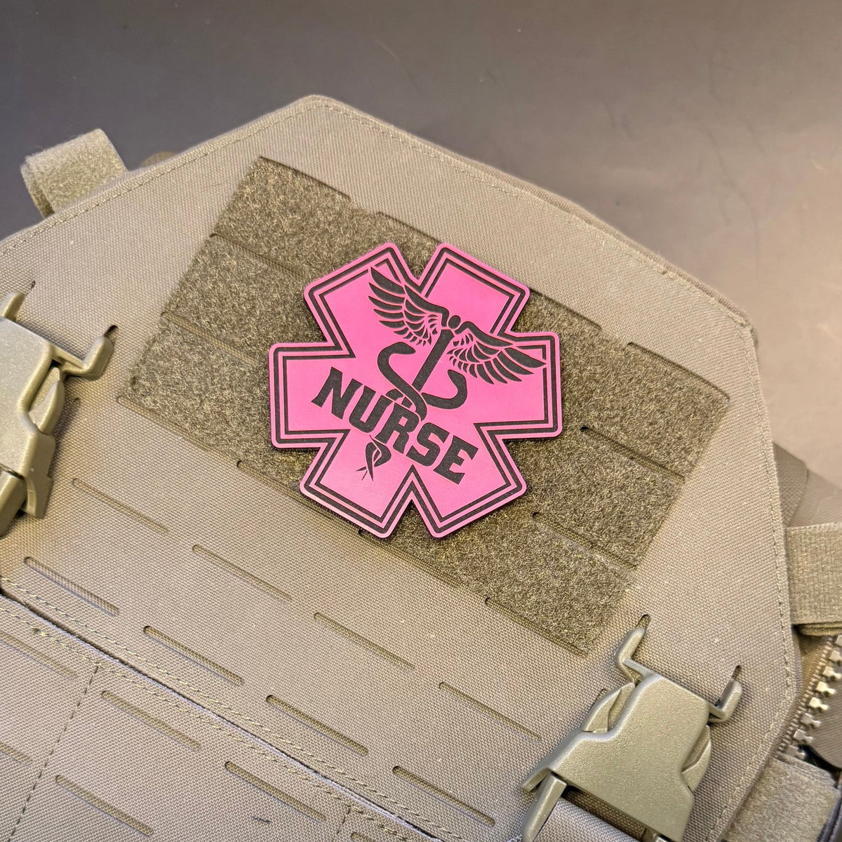 Nurse - Star of Life Morale Patch, 3x3" | Made in USA | VELCRO® Brand Hook Backing - #LoneStar Adhesive#