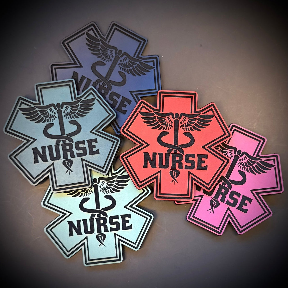 Nurse - Star of Life Morale Patch, 3x3" | Made in USA | VELCRO® Brand Hook Backing - #LoneStar Adhesive#