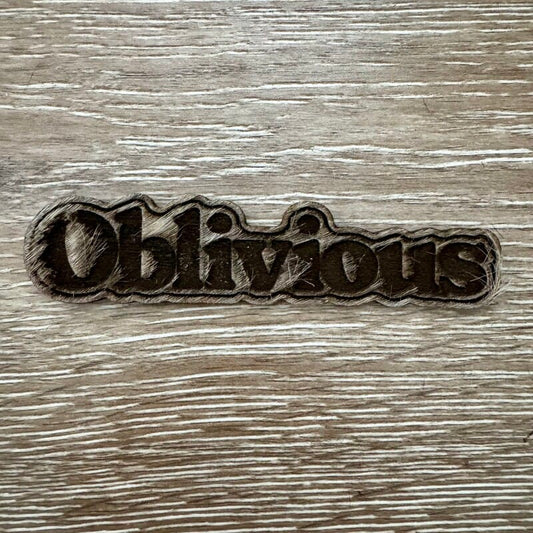 Oblivious Genuine Cowhide Iron-On Patch - #LoneStar Adhesive#