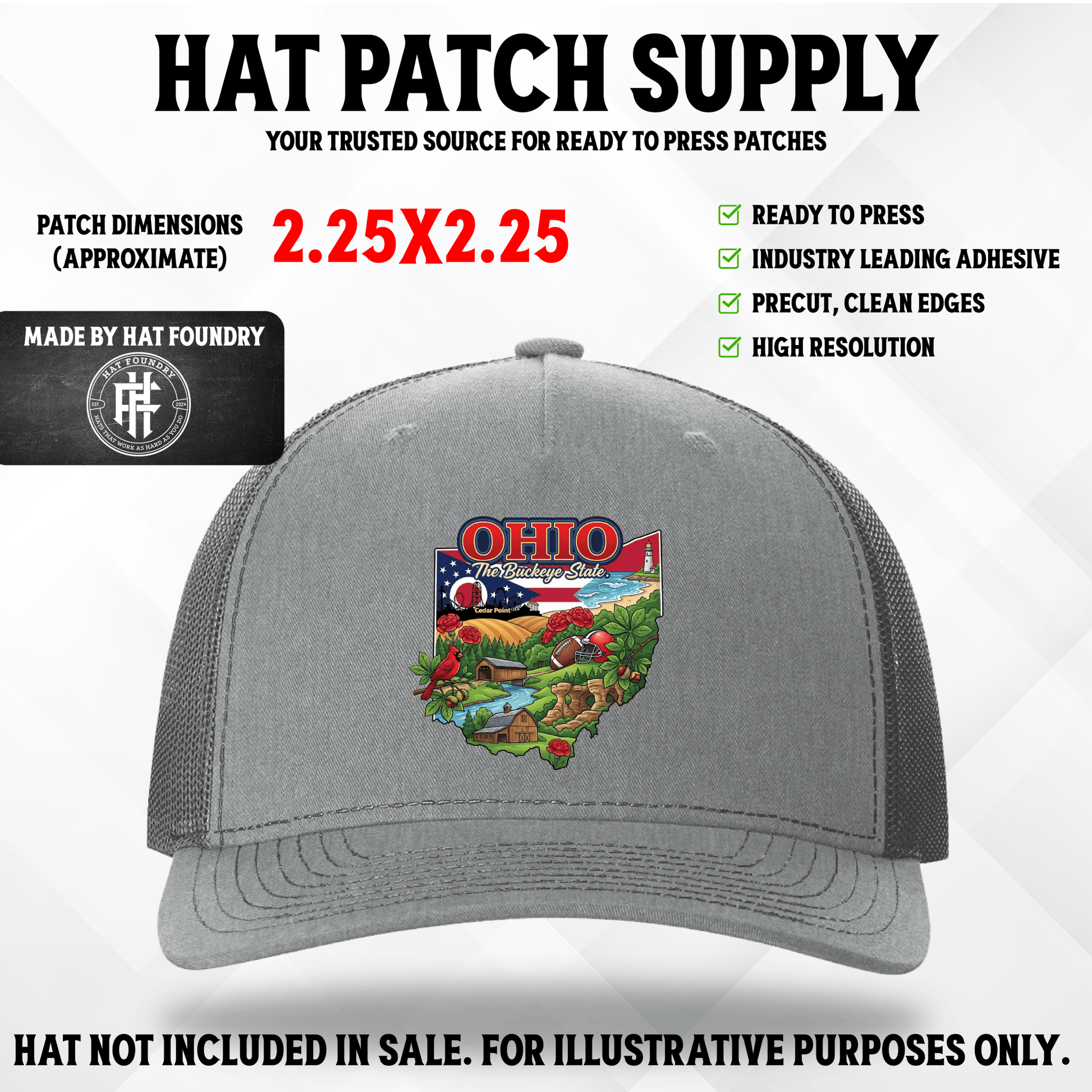 Ohio Hat Patch - LoneStar Adhesive