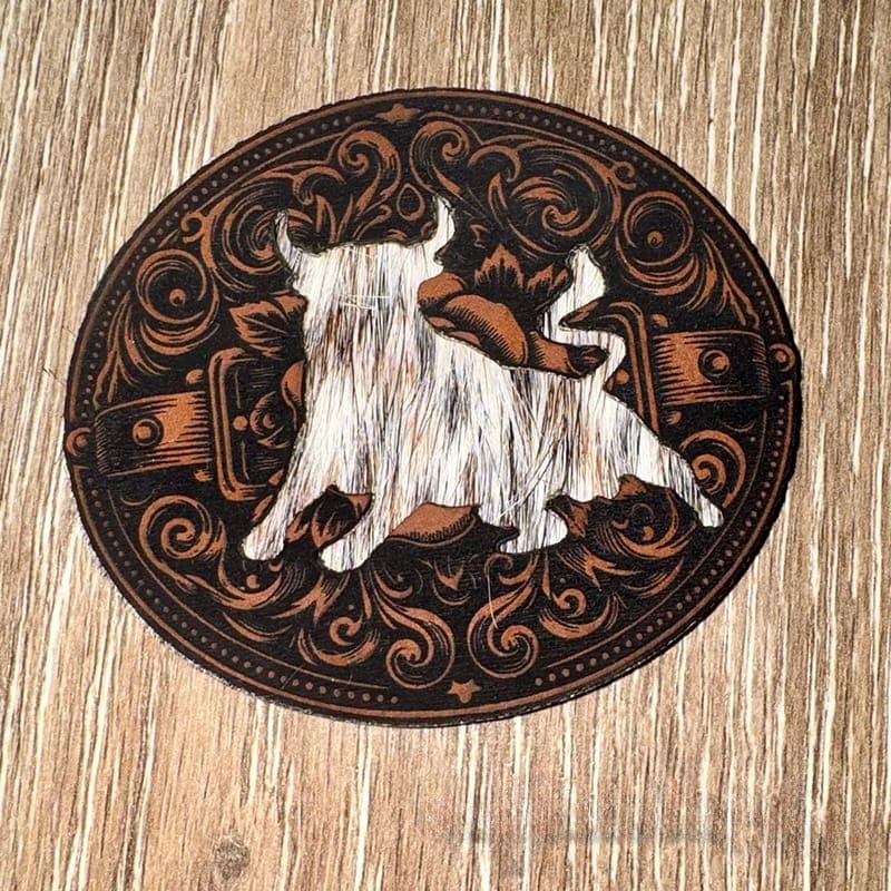 Bullish Genuine Cowhide and Leather Iron-On Patch