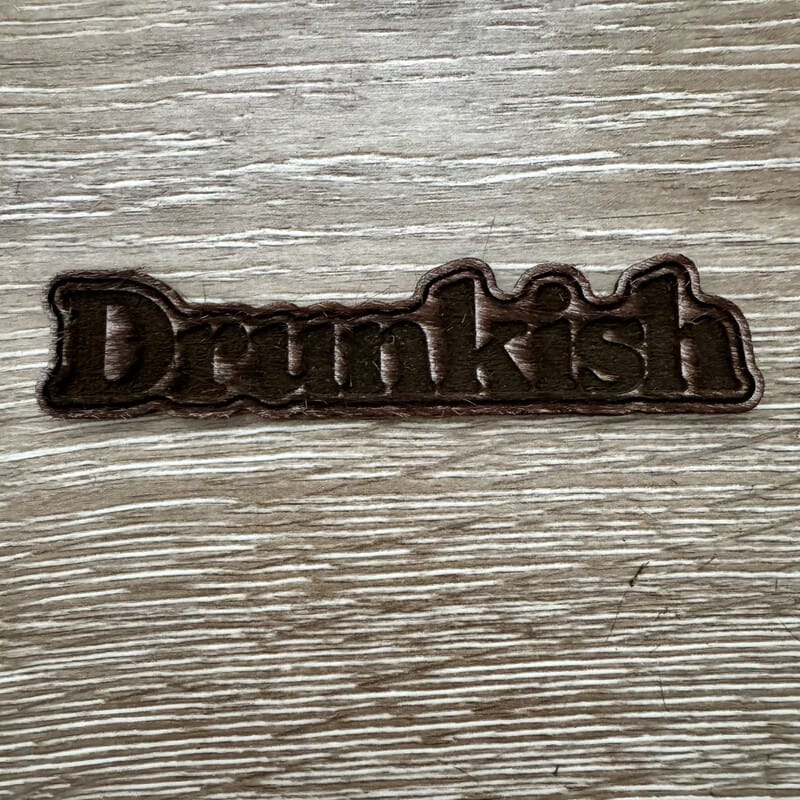 Drunkish Genuine Cowhide Iron-On Patch