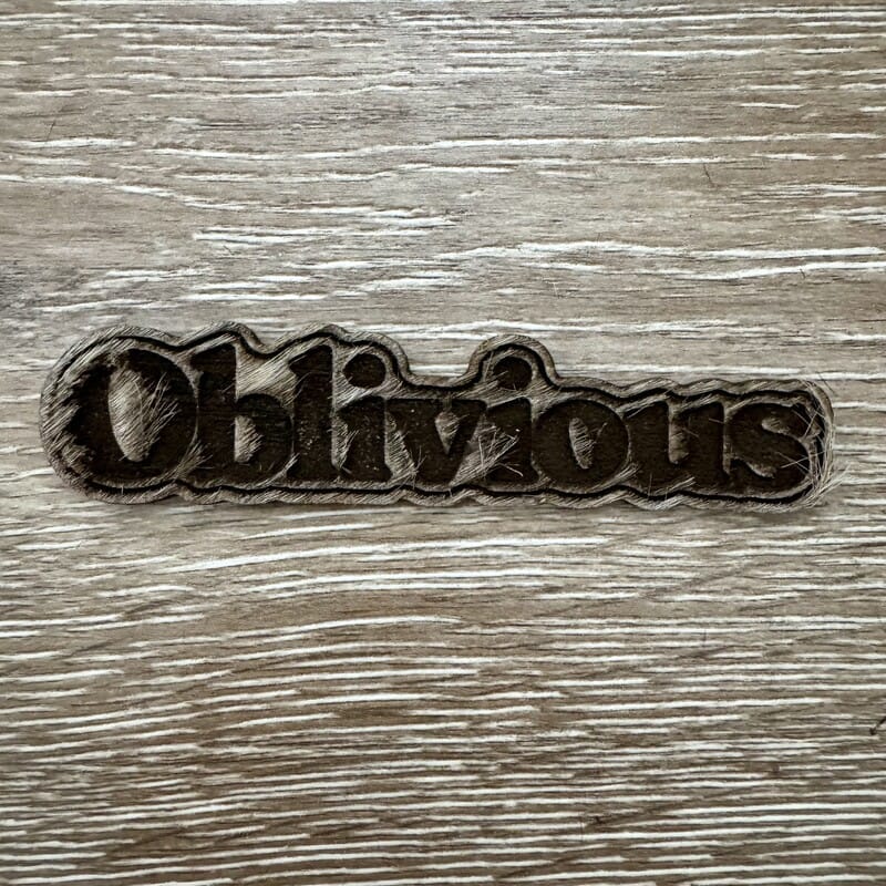 Oblivious Genuine Cowhide Iron-On Patch