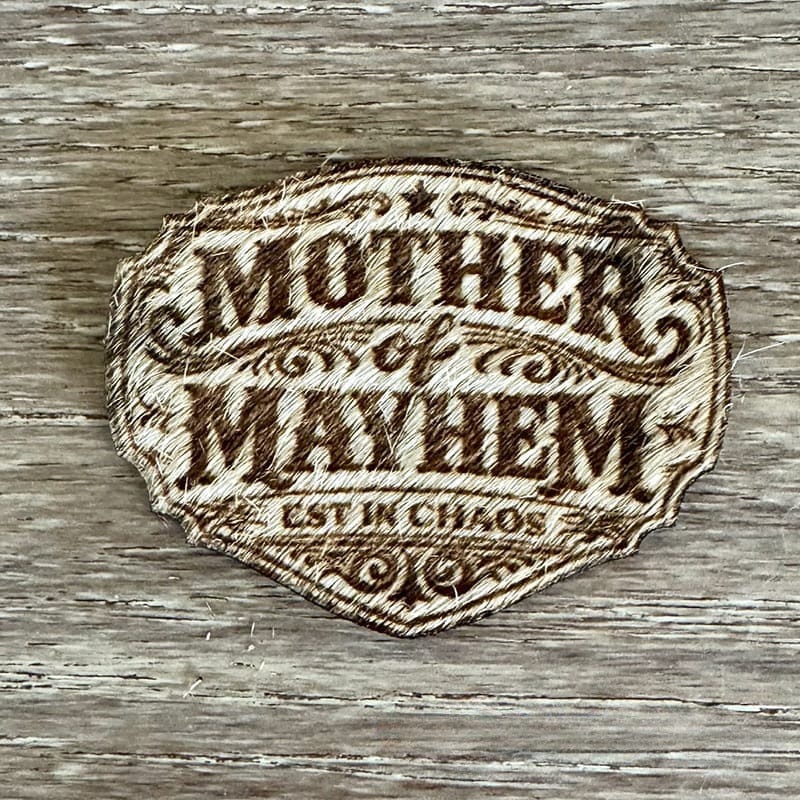 Mother of Mayhem Genuine Cowhide Iron-On Patch