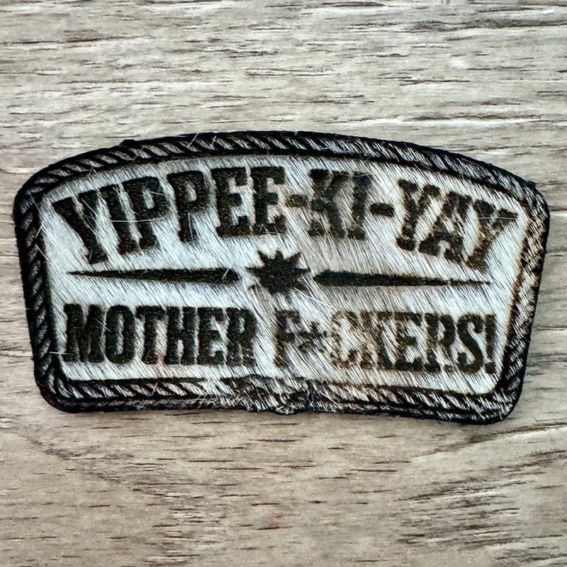 Yippee Genuine Cowhide Iron-On Patch