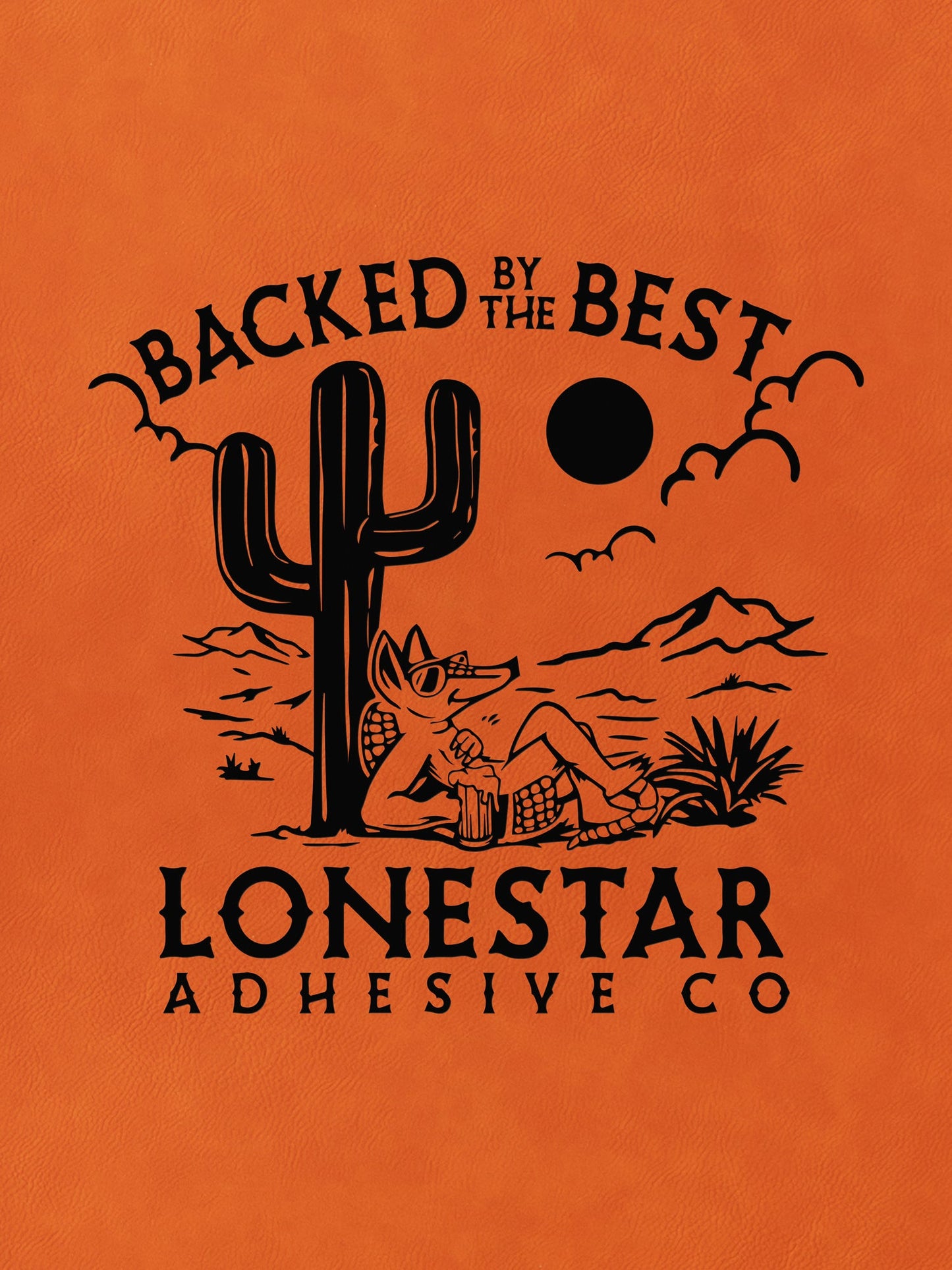 Orange / Black Durra-Bull Premium Leatherette™ Sheets (12x24) - #LoneStar Adhesive#