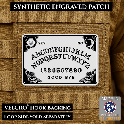Ouija Talking Spirit Board Funny Morale Patch | Made in USA | VELCRO® Brand Hook Backing - LoneStar Adhesive
