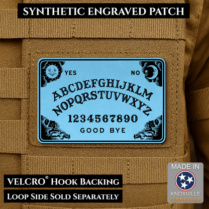 Ouija Talking Spirit Board Funny Morale Patch | Made in USA | VELCRO® Brand Hook Backing - LoneStar Adhesive
