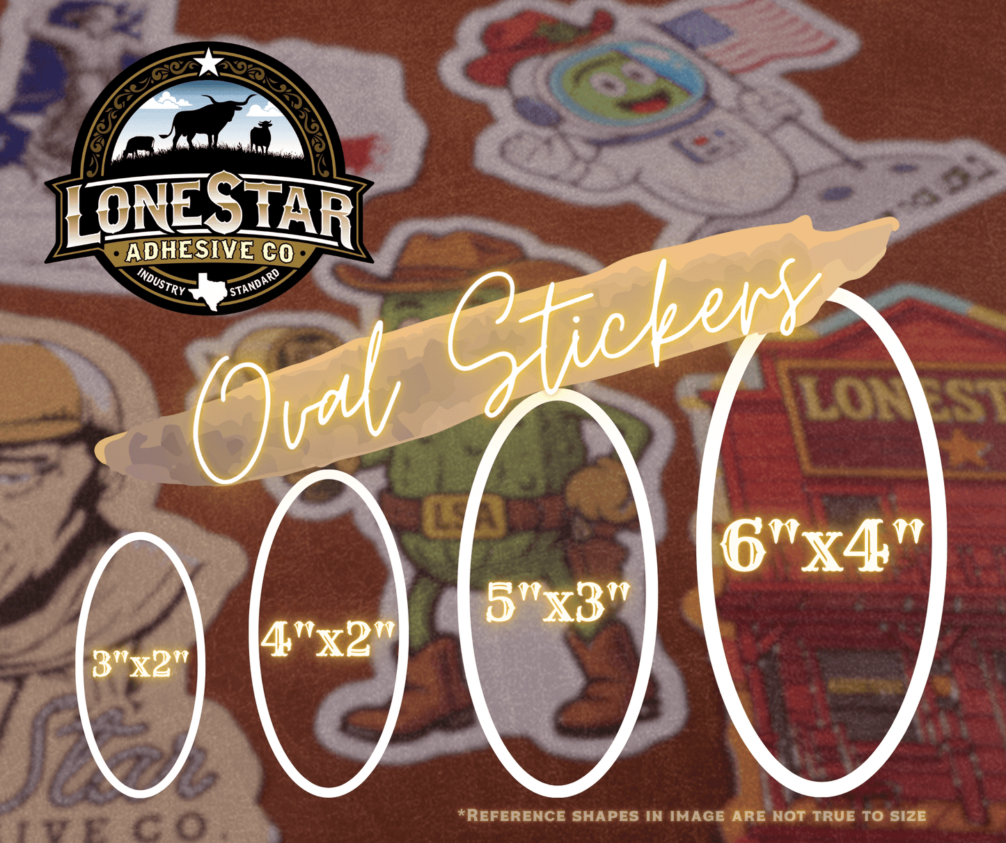 Oval UV Printed Vinyl Stickers - LoneStar Adhesive