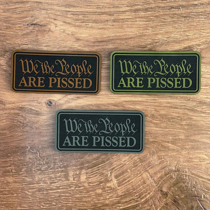People Are Pissed – Laser Engraved Leather Patch - LoneStar Adhesive