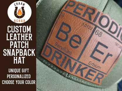 Periodic Beer Drinker Leather Patch Trucker Hats - Classic Colors - #LoneStar Adhesive#