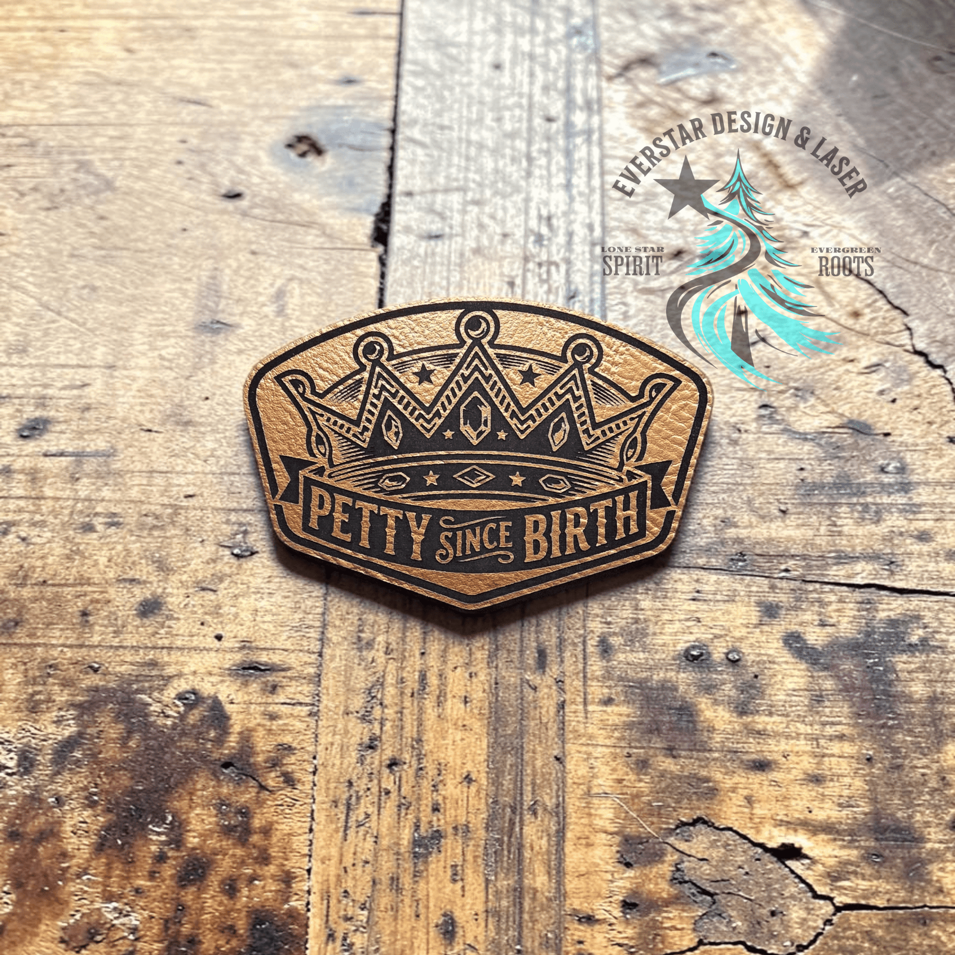 Petty Since Birth Copper Leather Patch - LoneStar Adhesive