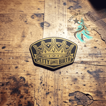 Petty Since Birth Shimmer Silver, Gold or Copper Leather Patch - LoneStar Adhesive