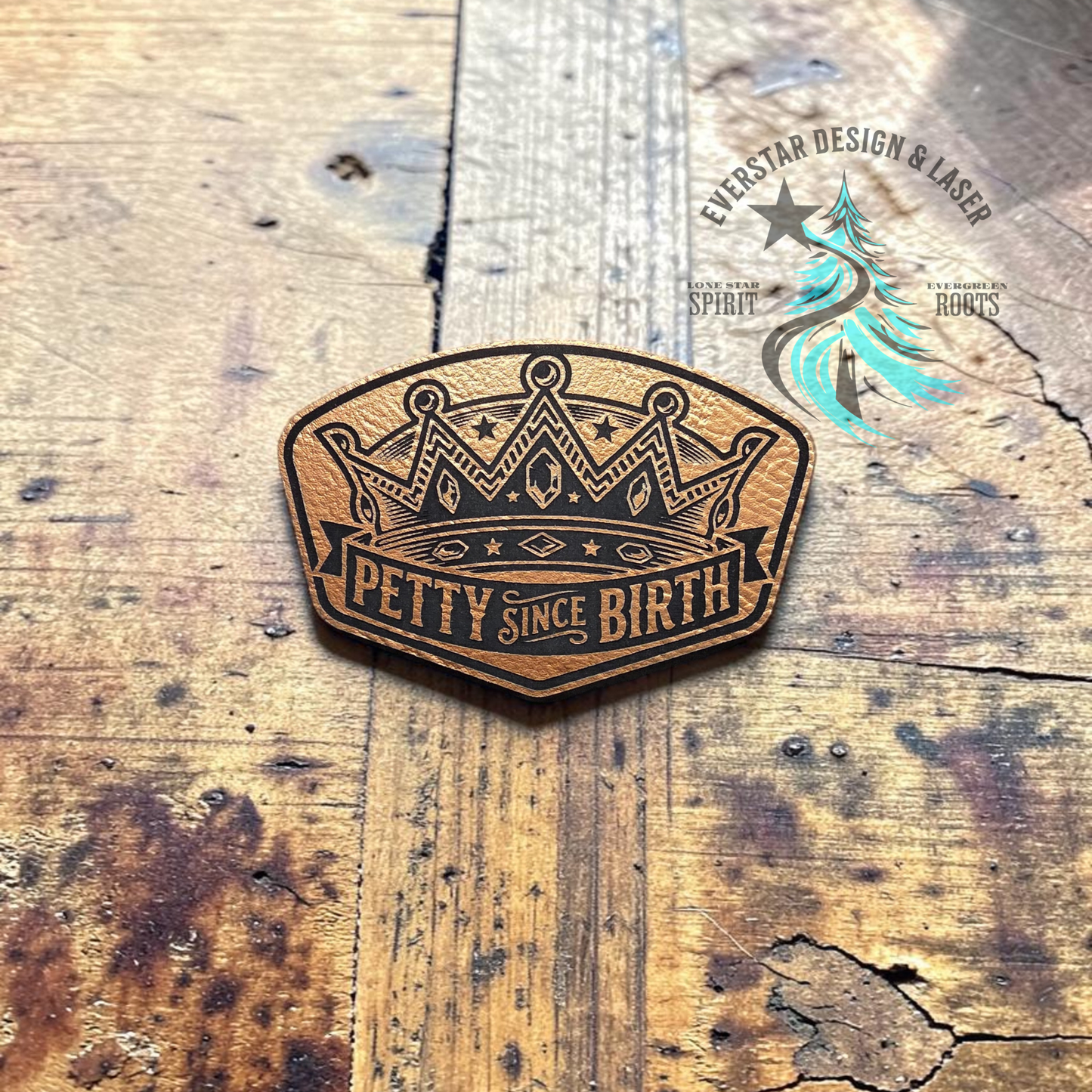 Petty Since Birth Copper Leather Patch