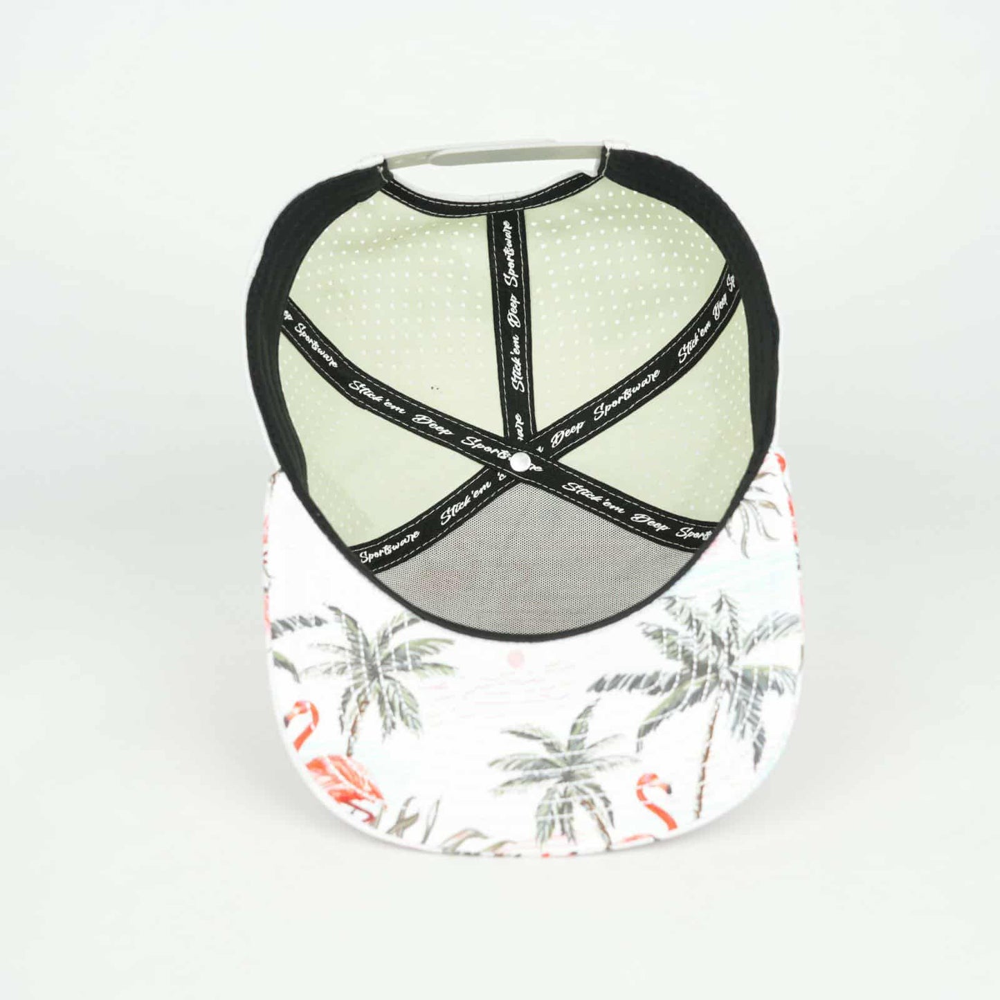 pink front with palms and off white back - LoneStar Adhesive