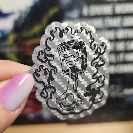 Piston Car Engraved Leatherette Hat Patch - MR01 - LoneStar Adhesive