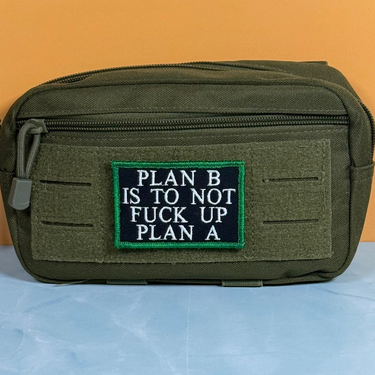 Plan B, Don't Fuck Up Plan A Funny Morale Patch, 2x3" | Made in USA | VELCRO® Brand Hook Backing - LoneStar Adhesive