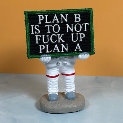 Plan B, Don't Fuck Up Plan A Funny Morale Patch, 2x3" | Made in USA | VELCRO® Brand Hook Backing - LoneStar Adhesive