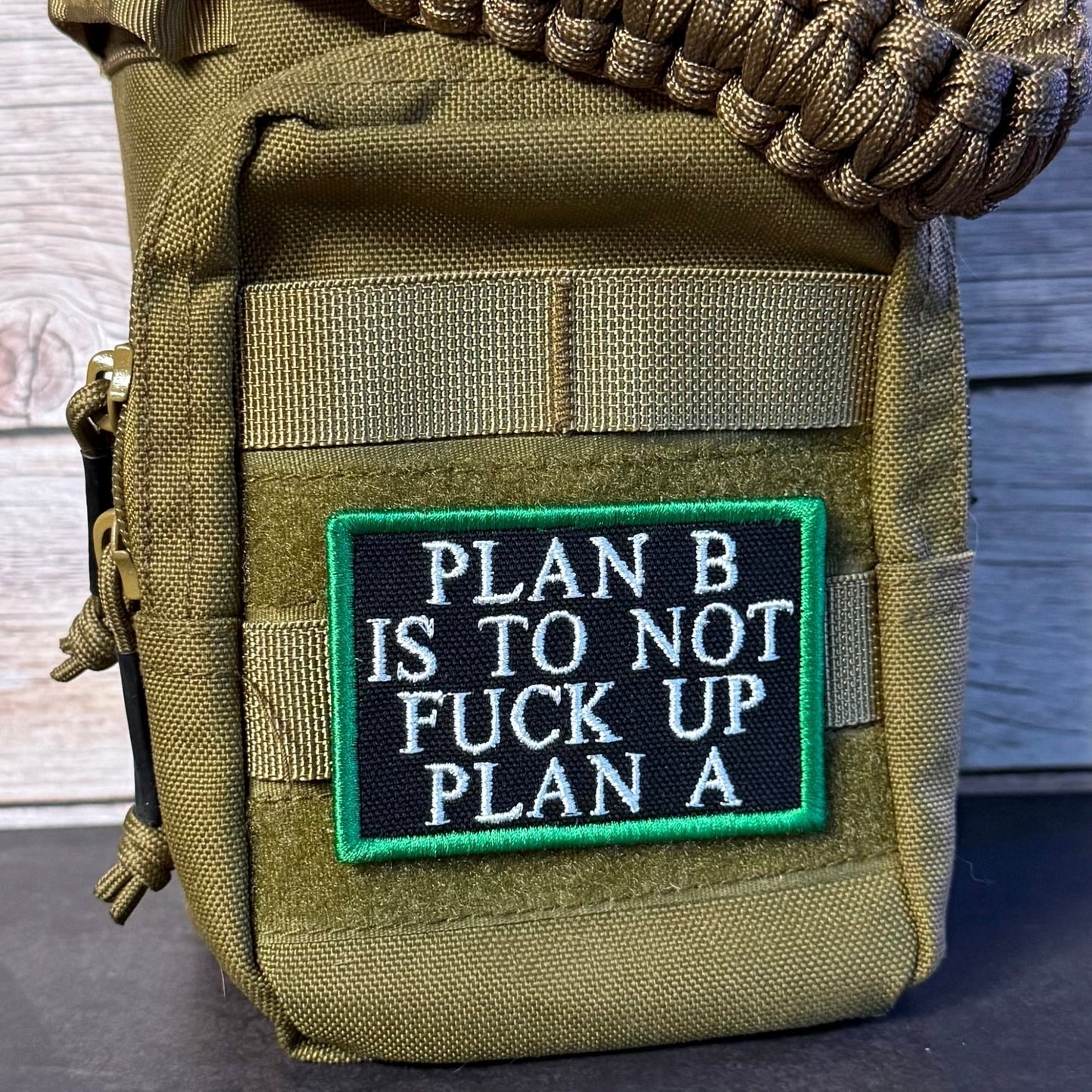 Plan B, Don't Fuck Up Plan A Funny Morale Patch | Made in USA | VELCRO® Brand Hook Backing - LoneStar Adhesive