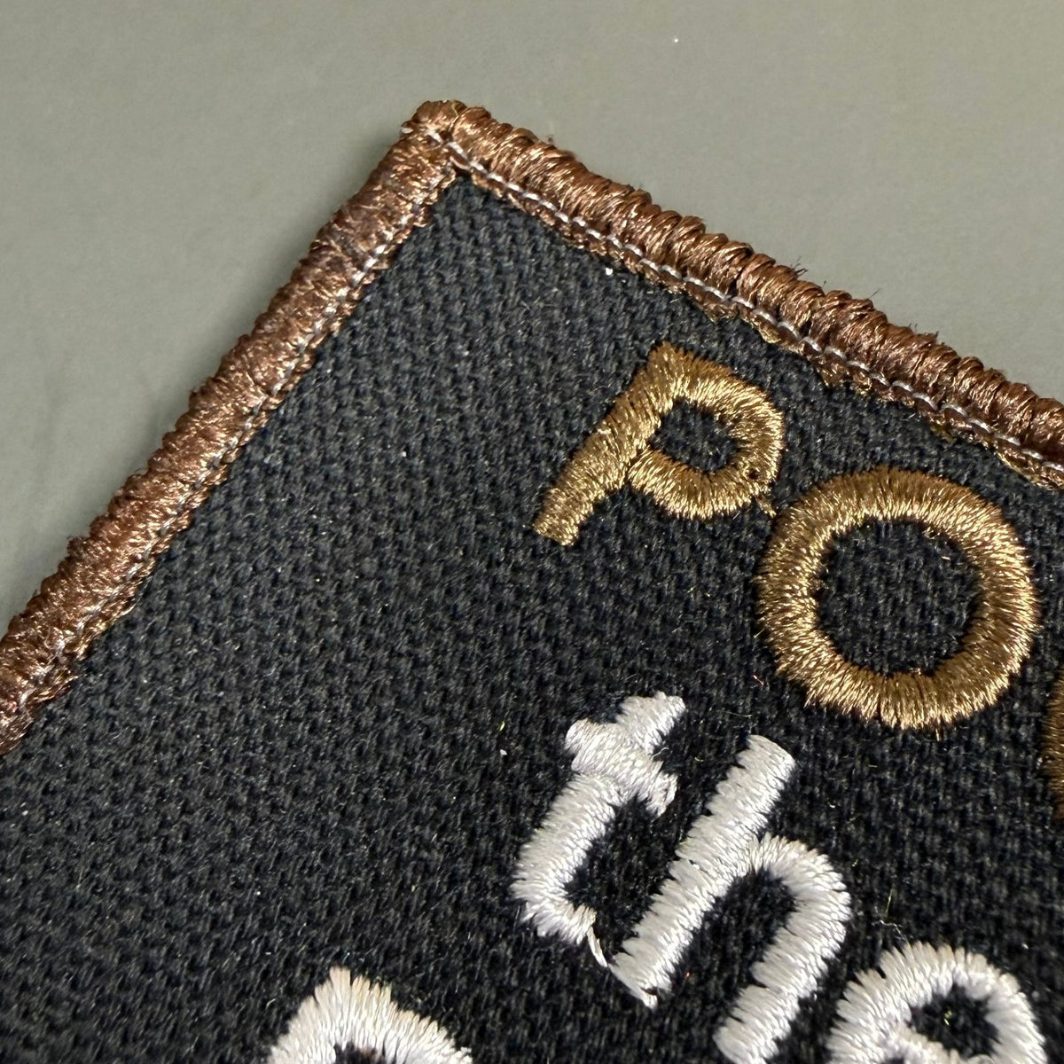 Poop Then Run Funny Morale Patch, 2x3" | Made in USA | VELCRO® Brand Hook Backing - LoneStar Adhesive