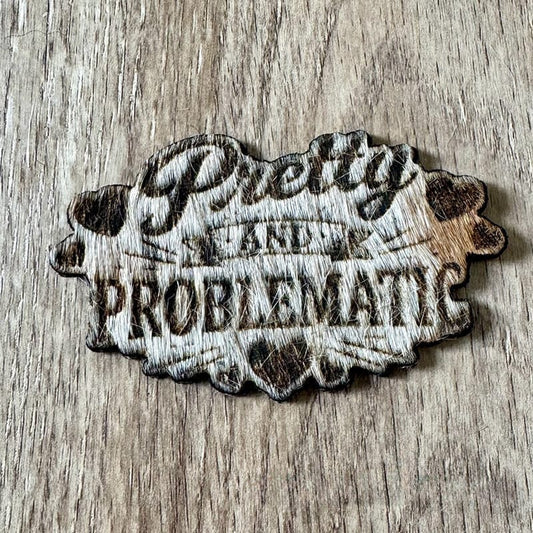 Pretty and Problematic Genuine Cowhide Iron-On Patch - #LoneStar Adhesive#
