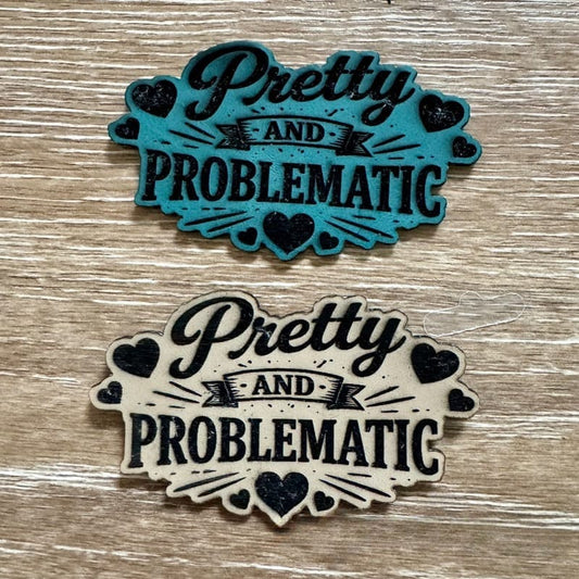 Pretty and Problematic Leatherette Iron-On Patch - #LoneStar Adhesive#